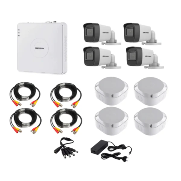 Hikvision DVR 4 Channel & 4 Bullet Cameras 1080P DIY CCTV KIT