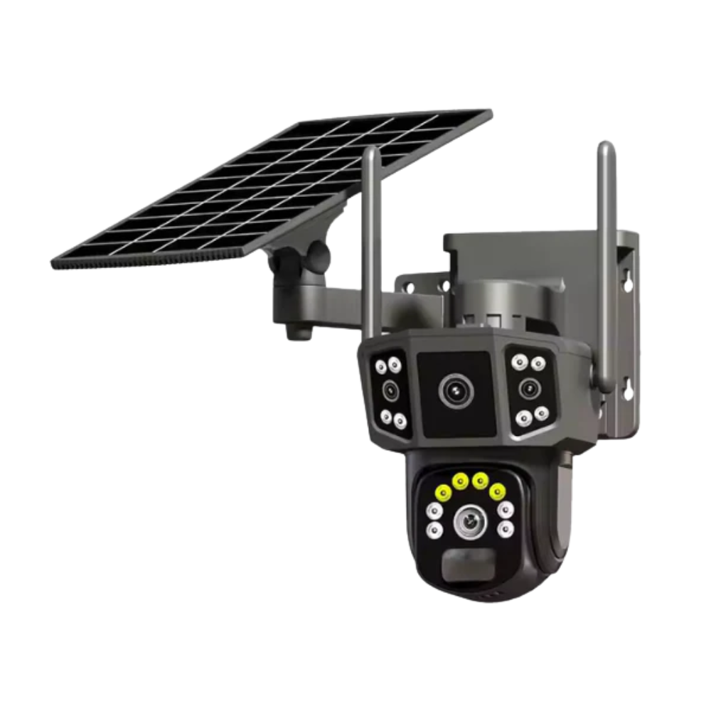 V380 Pro Pan-Tilt WiFi 4K Solar Security Camera Kit Wireless